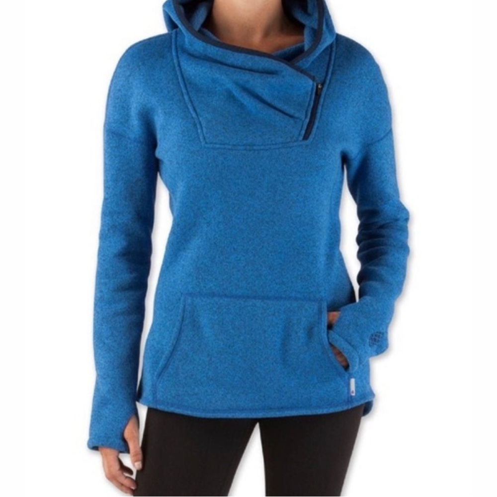 Stio Sweetwater Fleece 1/4 Zip Hoodie Sweater Jacket Women’s M Heather Blue